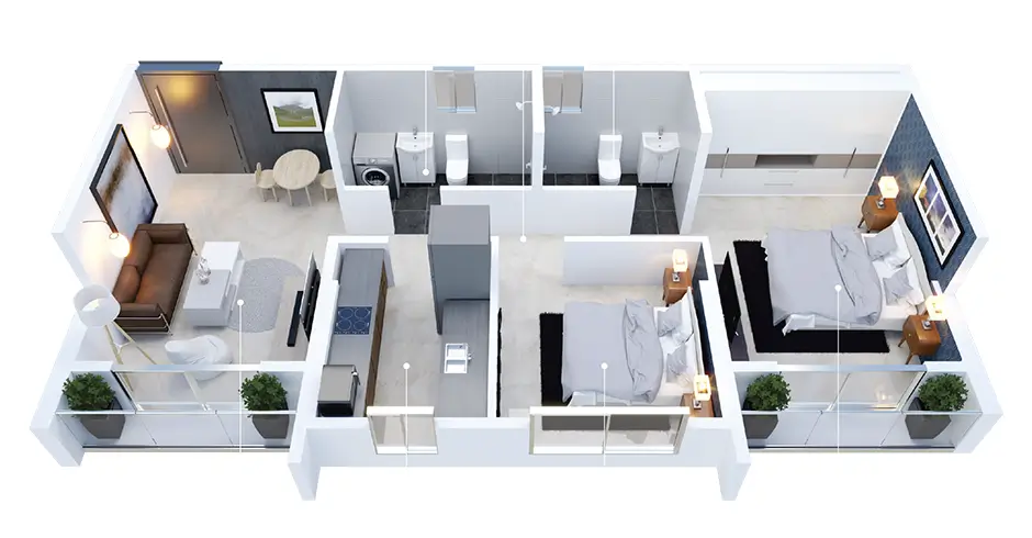 Sangle Trinty Floor Plans